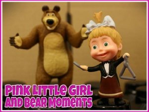 Pink Little Girl and Bear Moments Jigsaw Puzzle Online Game - Puzzle Game