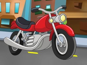 Cartoon Motorbike Jigsaw Puzzle Game Online - Puzzle Game
