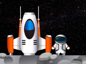 Flying to the Moon Puzzle Game - Space Jigsaw