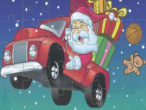 Merry Christmas Truck Jigsaw Puzzle Game - Puzzle Game