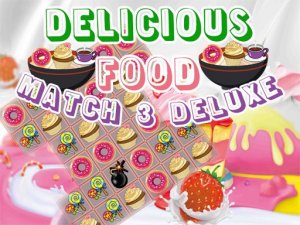 Delicious Food Match 3 Deluxe Online Puzzle Game