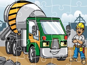 Construction Trucks Jigsaw Online Puzzle Game - Puzzle Game