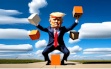 Trump Wobble Walk Challenge - Funny Ragdoll Online Game
