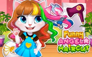 Funny Angela Haircut Salon Makeover Game