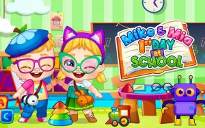 Mike And Mia 1st Day At School - Kids Fun Online Game